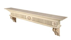 pearl mantels aryb60416 elegantly detailed wood mantel shelf, 60″, unfinished