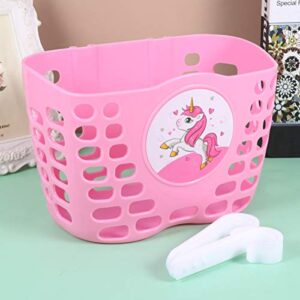 Toyvian Girls Bike Basket Kids Scooter Basket 2 kids basket basket for bike kids bike basket Cute Cartoon Storage Basket