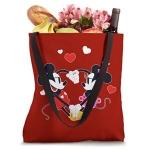 Disney Mickey and Minnie Hearts Valentine’s Day Red Tote Bag