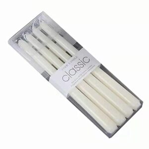 taper candles,10 inch taper candles,set of 4 candles for wedding, parties ,home decor and special occasions (white)