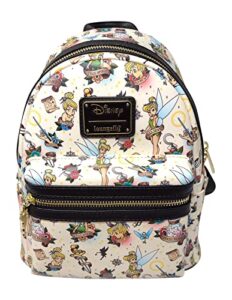 loungefly disney peter pan tinkerbell tattoo print womens double strap shoulder bag purse