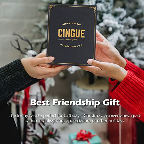 Cinque Lavender Scented Candle Gifts for Women Funny Friendship Gift for Best Friend BFF Bestie Sister Coworker Unique Birthday Christmas Thanksgiving Present for MOM Female Girl Her