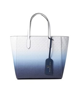 michael kors sinclair large east/west grab tote chambray/navy one size