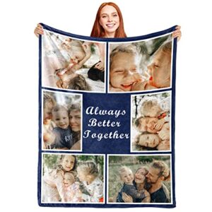 shinesand custom blanket with photo , picture blanket personalized with name text,customized funny blanket ,fleece throw blanket for bed couch travel…