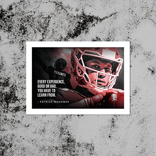 Patrick Mahomes Poster American Football Inspirational Quotes Canvas Wall Art Print Pattern Office Home Decor Poster (Unframed Canvas,16x24inch)