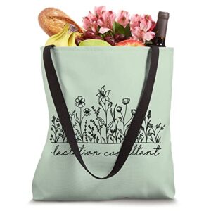 Floral Lactation Consultant Tote Bag