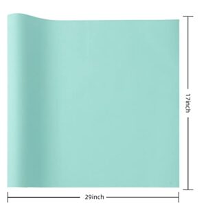 Wooqu Book Cloth, Fabric Surface and Paper Backed, Durable, Strong, 17x29”, for Book Binding, Mint Green