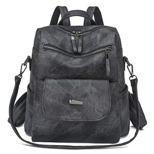 women’s fashion large capacity multipurpose backpack ladies backpack vintage backpack (black)