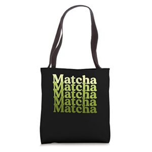 vintage matcha lover gift for barista retro green tea party tote bag