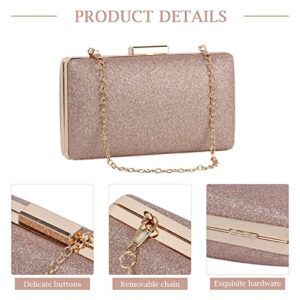 Emprier Women's Vintage Evening Handbag Glitter Bridal Prom Clutch Handbag Wedding Party Envelope Purse Shoulder Bag