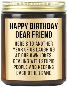 birthday gifts for women – funny gifts for best friend bestie bff coworker friendship present lavender scented candle