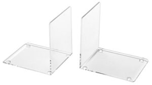 osco clear acrylic very small bookends, abe-2