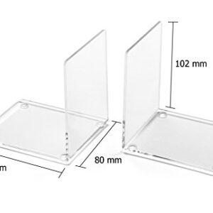 OSCO Clear Acrylic Very Small Bookends, ABE-2