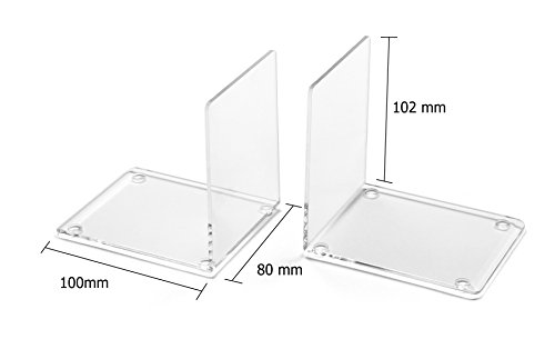 OSCO Clear Acrylic Very Small Bookends, ABE-2