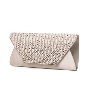 clutch purses for women wedding purses for women evening bag evening clutch purses for women formal women’s evening handbags bridal clutch wedding clutch wedding purse small clutch (champagne)