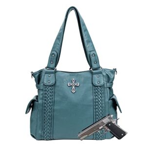 celela genuine leather hobo handbags for women concealed carry western shoulder bag crossbody purse