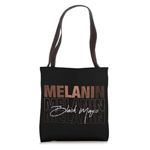 melanin black queen girls graphic tees, black girls magic tote bag