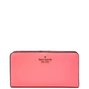 Kate Spade New York Darcy Large Slim Bifold Leather Wallet In Peach Nactar/Gold