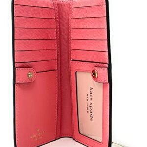 Kate Spade New York Darcy Large Slim Bifold Leather Wallet In Peach Nactar/Gold