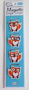 cute foxes illustrated magnetic page clips set of 4 by re-marks