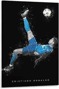 bfxlmki cristiano ronaldo poster wall art prints canvas painting for room aesthetic decor ready to hanging 12x18inch(30x45cm) unframe