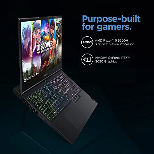 Lenovo Legion 5 Gaming Laptop, 15.6'' FHD 120Hz Display, AMD Ryzen 5 5600H, GeForce RTX 3050Ti, 32GB RAM, 1TB NVMe PCIe SSD, RGB Backlit Keyboard, Wireless-AX, DP, HDMI, Windows 11 Home, Blue