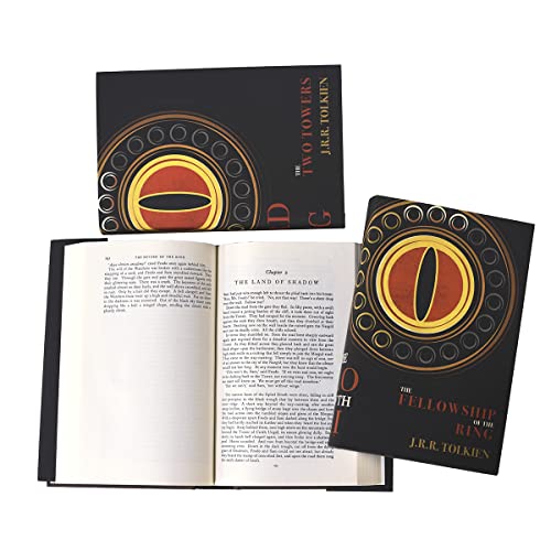 Juniper Books Lord of The Rings DUST Jackets ONLY in Black | Custom Designed Dust Jackets for Your 3-Volume Hardcover LOTR Book Set Published by Houghton Mifflin Harcourt | Books NOT Included