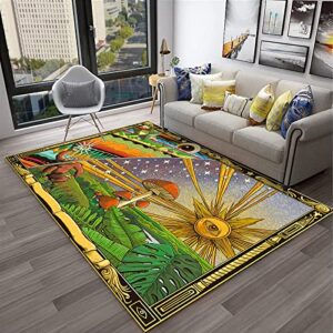 lggqqw trippy mushrooms area rug vertical hippie rug psychedelic carpet for bedroom living room dorm multicolor 32*47inch