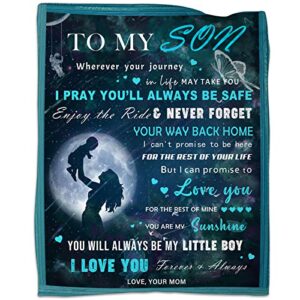 jopjoliw son blanket from mom-son gifts blanket-birthday graduation gifts for son throw blanket 60″x50″ -gifts for son from mom blanket