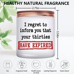 Funny 40th Birthday Gifts for Women Men- Unique Happy Humorous Gifts for Women Tuning 40, Wife, Mom, Sister, Friends, Coworker, 40th Bday Gifts Women, Lavender Scented Candles