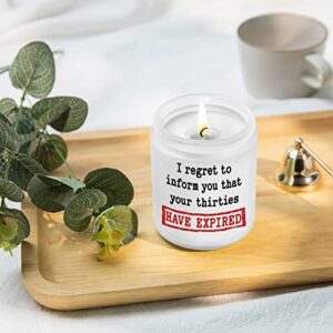 Funny 40th Birthday Gifts for Women Men- Unique Happy Humorous Gifts for Women Tuning 40, Wife, Mom, Sister, Friends, Coworker, 40th Bday Gifts Women, Lavender Scented Candles