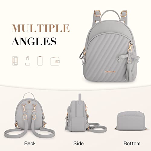 Missnine Mini Backpack for Women Cute Small Backpack Purse Girls PU Leather Tassel Bookbag Designer Satchel Bags