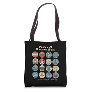 parks and recreation mash-up tote bag