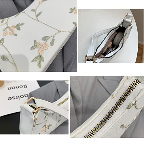 Shoulder Bag For Women Dating Travel Party Shopping Elegant And Cute Embroidery Pattern Clutch Purses Ladies Small