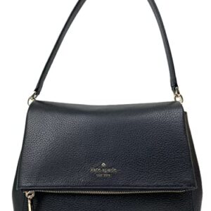 Kate Spade Leila Medium Pebbled Leather Shoulder Bag (Black)