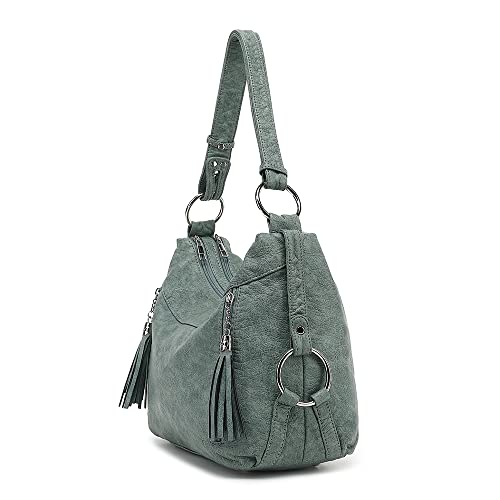 Style Strategy Purses Hobo bags for women Washed Vegan Leather Shoulder Bag Ladies crossbody bag for women