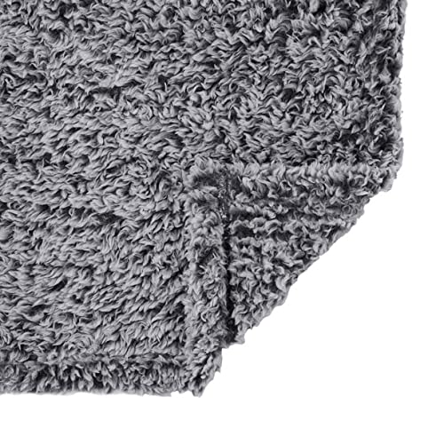 Mainstays Extra Plush Lightweight Sherpa Throw Blanket, 50" X 60" (Gray)