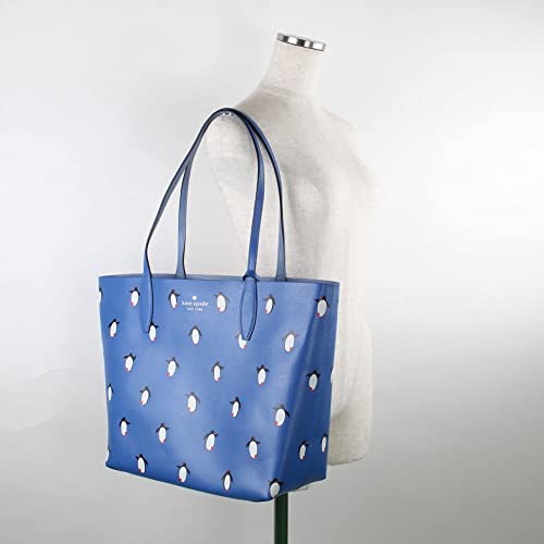 Kate Spade New York Arctic Friends Penguin Large Reversible Tote Bag Handbag