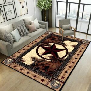 vintage rustic western texas star wood panel style modern area rugs non-slip floor carpet indoor outdoor throw rugs bathroom mat home decoration for kitchen playing room bedroom living room 5’x7′