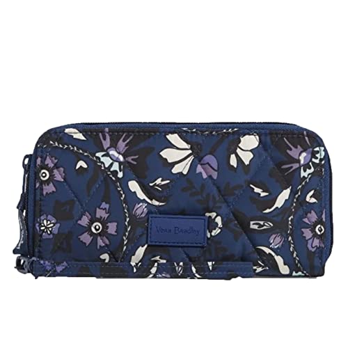 Vera Bradley Floral Print Ultralight RFID Accordion Wristlet Wallet, Fleur Medallion