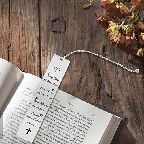 Jzxwan Christian Bookmark, Christian Gifts for Women Men, Christian Birthday Gifts for Boy Girl Teen, Religious God Think of You, God Looks After You, God Card for You, God Love You Bookmarks