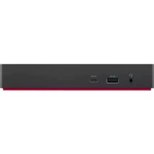 Lenovo - USB-C Dock (Windows Only) - 65W with 90W Power Adapter Attached - Univ Support for Most Win 10 and Above USB-C Notebooks - Multi 4K @ 60 Hz - 2 DP, 1 HDMI, USB-C, USB-A - Black - 40B50090US