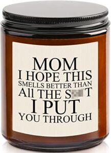 funny gifts for mom, romantic gifts for mother, mothers day gifts from daughter son, unique presents for mom stepmom mother in law, lavender scented candles for birthday christmas thanksgiving