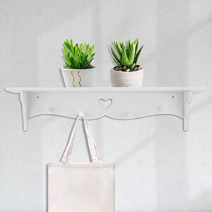 Yosoo Floating Shelves, White Wall Mounted Rack Wall Bookshelves Set for Bedroom Living Room Bathroom Decoration Home Decor Trophy Display