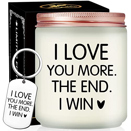 Volufia Birthday Gifts for Girlfriend, Boyfriend - Funny Valentines Day Gifts - Wedding Engagement Anniversary Christmas Gifts for Women Wife Husband Boyfriend Girlfriend - Lavender Scented Candle