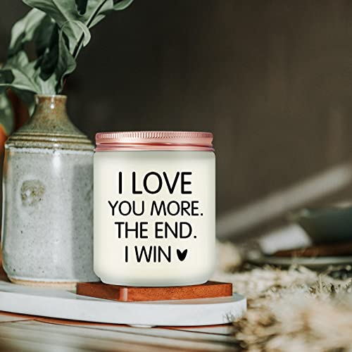 Volufia Birthday Gifts for Girlfriend, Boyfriend - Funny Valentines Day Gifts - Wedding Engagement Anniversary Christmas Gifts for Women Wife Husband Boyfriend Girlfriend - Lavender Scented Candle