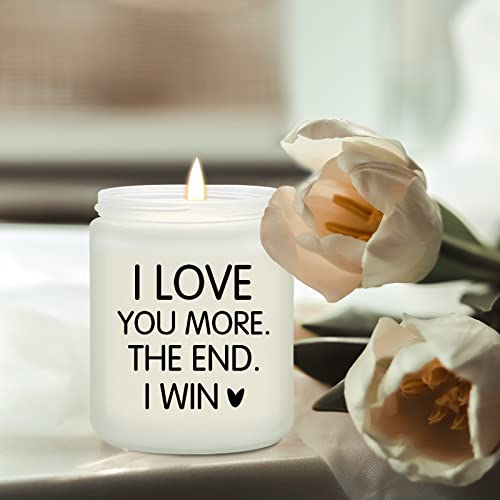 Volufia Birthday Gifts for Girlfriend, Boyfriend - Funny Valentines Day Gifts - Wedding Engagement Anniversary Christmas Gifts for Women Wife Husband Boyfriend Girlfriend - Lavender Scented Candle