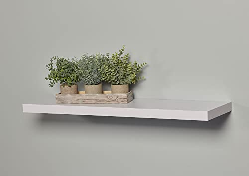 LTL Home Products WSAVLN1024WH Avalon Floating Wall Shelf Kit, 10" x 24" x 1.5", White