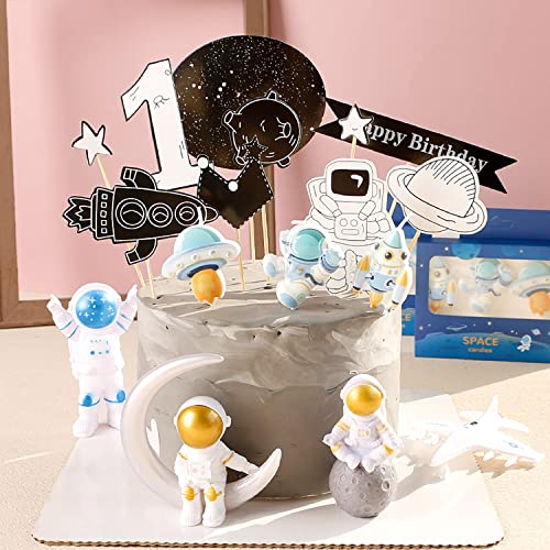 Astronaut Series Candle,Cute Spaceship and Rocket Cake Candle,Theme Baby Kids Children Happy Birthday Candles,Party Supplies,Cake Decoration