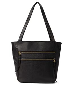 hobo womens keynote soft leather tote bag for women – dual leather straps and brushed antique brass black one size one size